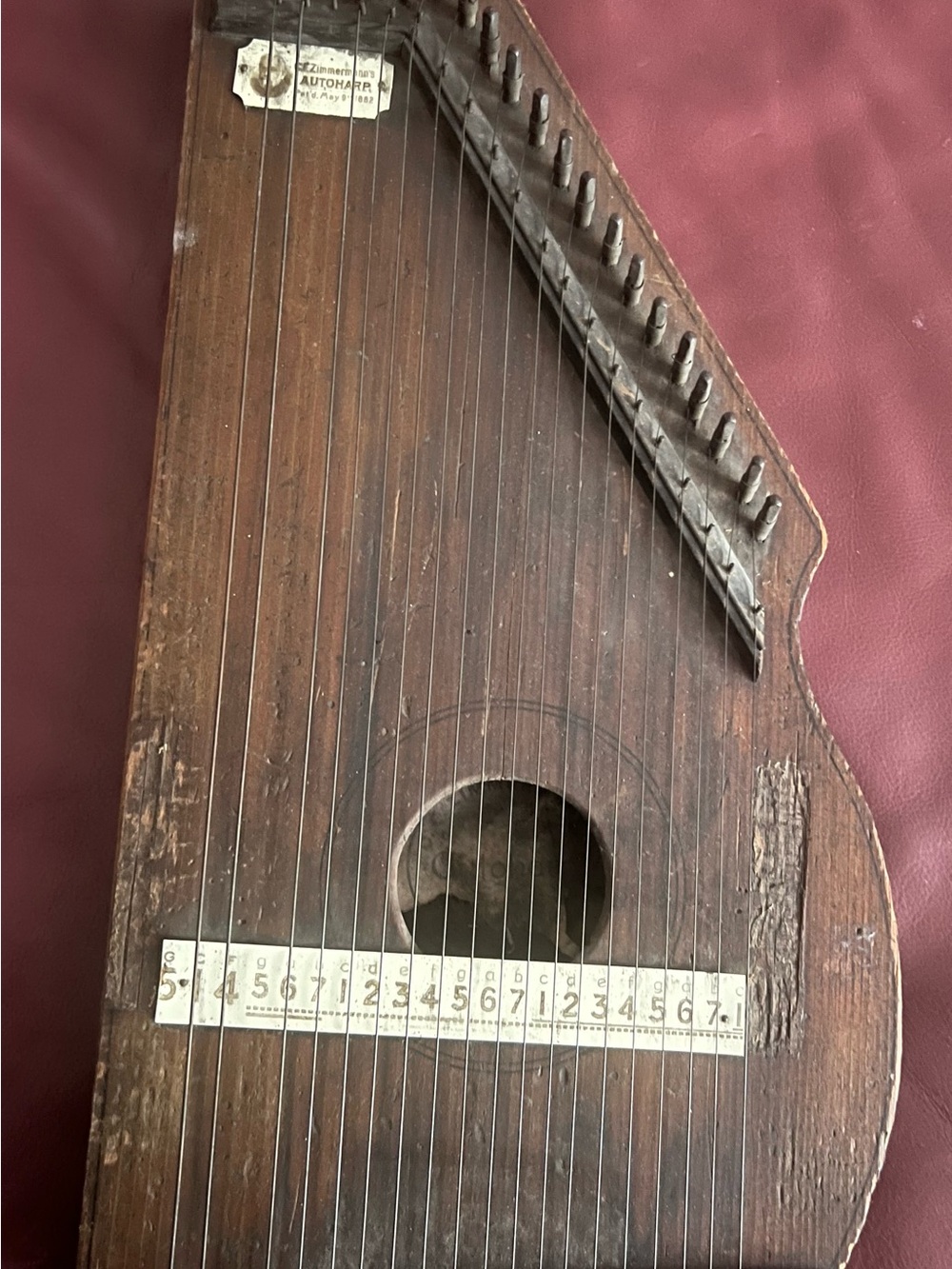 C.F. Zimmermann Autoharp - Vintage Wood Finish